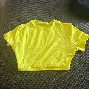 Skims fits everyone neon green crop tshirt